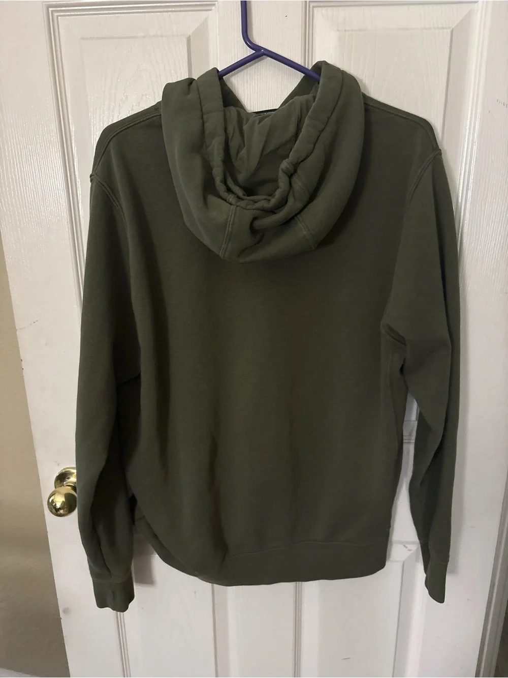 Nike Olive Green Hoodie with Small White Logo